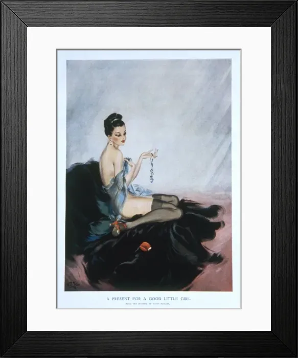 Framed Print : A Present For A Good Little Girl by David Wright Framed Print : A Present For A Good Little Girl by David Wright