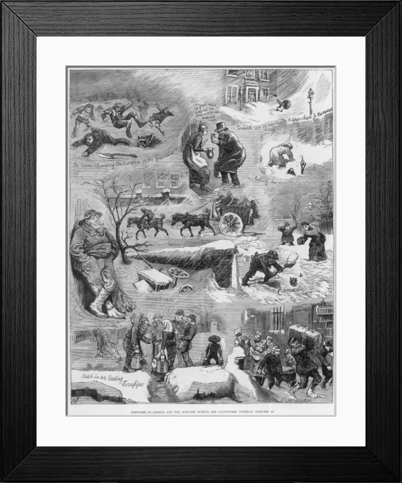 Framed Print : Snowstorm in London, 1881 Framed Print : Snowstorm in London, 1881