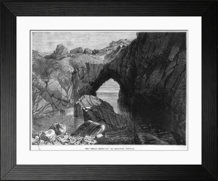 Framed Print : CADGEWITH. The Devils Frying-Pan at Cadgewith, Cornwall Framed Print : CADGEWITH. The Devils Frying-Pan at Cadgewith, Cornwall