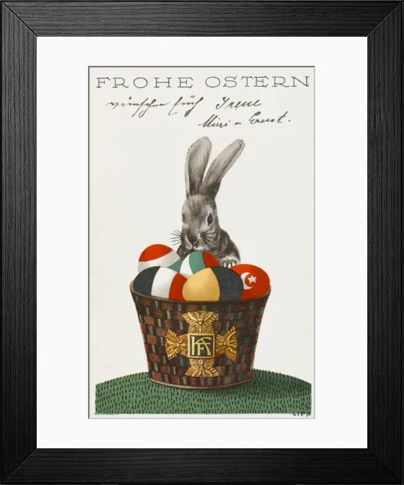 Framed Print : Easter Card - German Allies of World War One Framed Print : Easter Card - German Allies of World War One