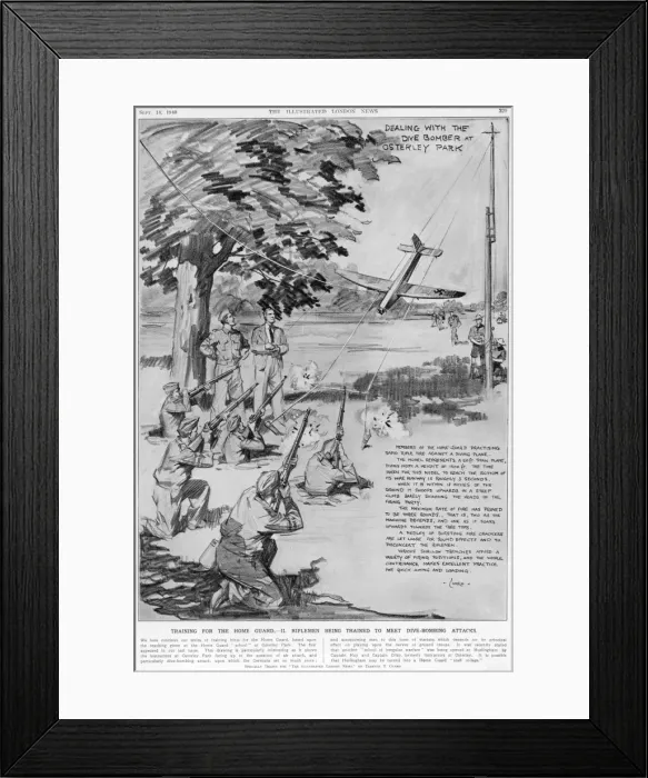 Framed Print : Home Guard training against bombers Framed Print : Home Guard training against bombers