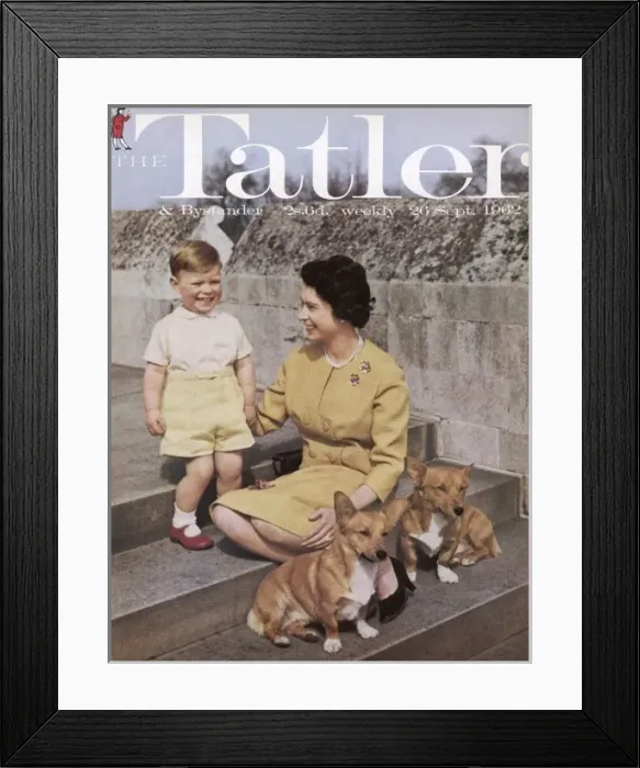 Framed Print : Tatler front cover: Queen Elizabeth II and Prince Andrew Framed Print : Tatler front cover: Queen Elizabeth II and Prince Andrew