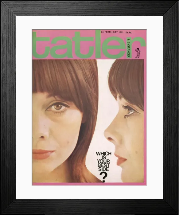 Framed Print : Tatler front cover Which is your best side? Framed Print : Tatler front cover Which is your best side?
