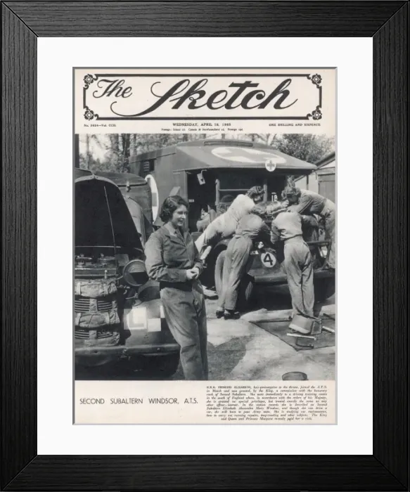 Framed Print : The Sketch front cover: Princess Elizabeth Framed Print : The Sketch front cover: Princess Elizabeth