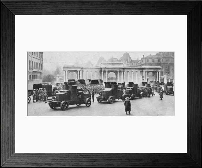 Framed Print : The General Strike - a food convoy Framed Print : The General Strike - a food convoy
