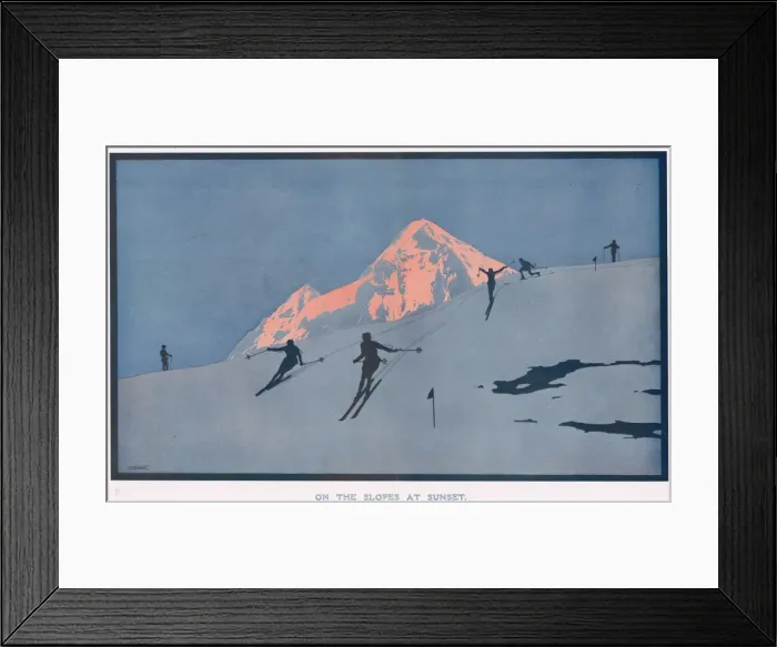 Framed Print : On The Slopes At Sunset Framed Print : On The Slopes At Sunset