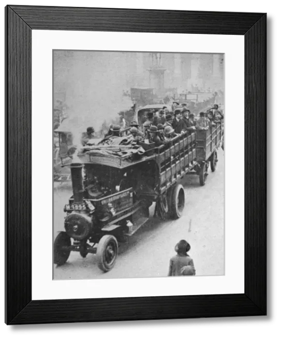 Framed Print : The General Strike - travelling by trailer Framed Print : The General Strike - travelling by trailer