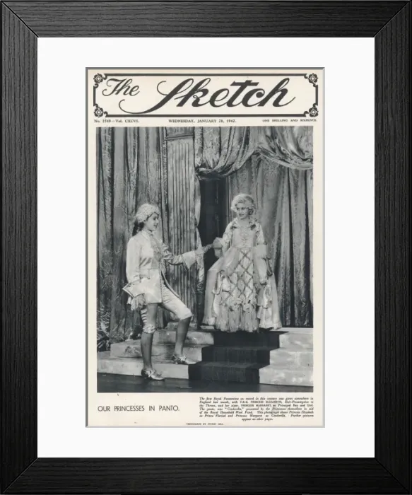 Framed Print : The Sketch Front Cover: Princess Elizabeth Framed Print : The Sketch Front Cover: Princess Elizabeth