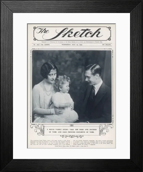Framed Print : The Sketch Front Cover: The Duke and Duchess of York and H. R Framed Print : The Sketch Front Cover: The Duke and Duchess of York and H. R