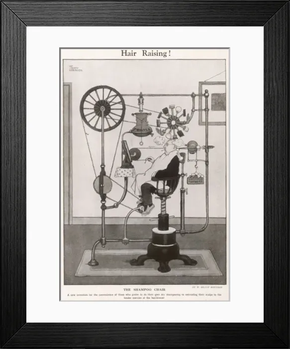 Framed Print : The Shampoo Chair