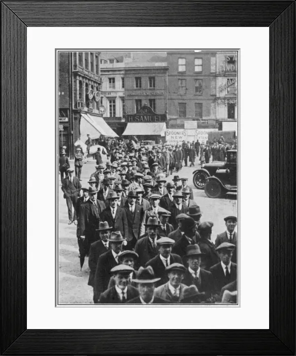 Framed Print : The General Strike - strikers in Plymouth Framed Print : The General Strike - strikers in Plymouth