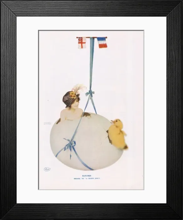Framed Print : Hatches. Illustration by Raphael Kirchner from The Kirchner Album Framed Print : Hatches. Illustration by Raphael Kirchner from The Kirchner Album
