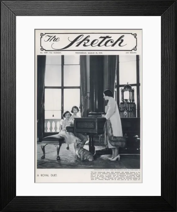 Framed Print : The Sketch Front Cover: Princess Elizabeth Framed Print : The Sketch Front Cover: Princess Elizabeth