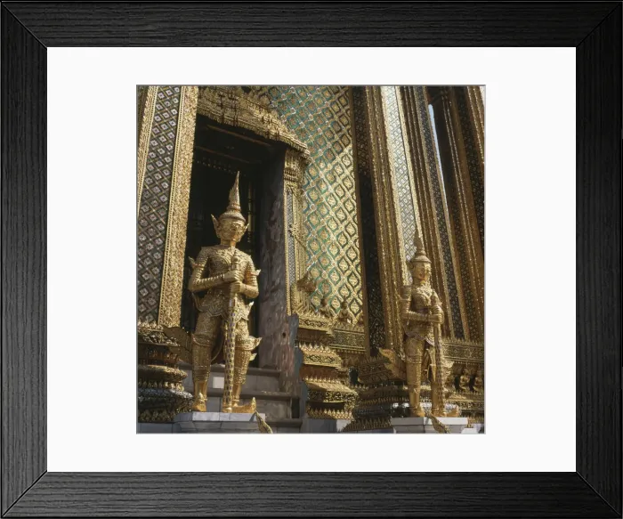 Framed Print : Guardian statues, Wat Phra Keo, Bangkok, Thailand
