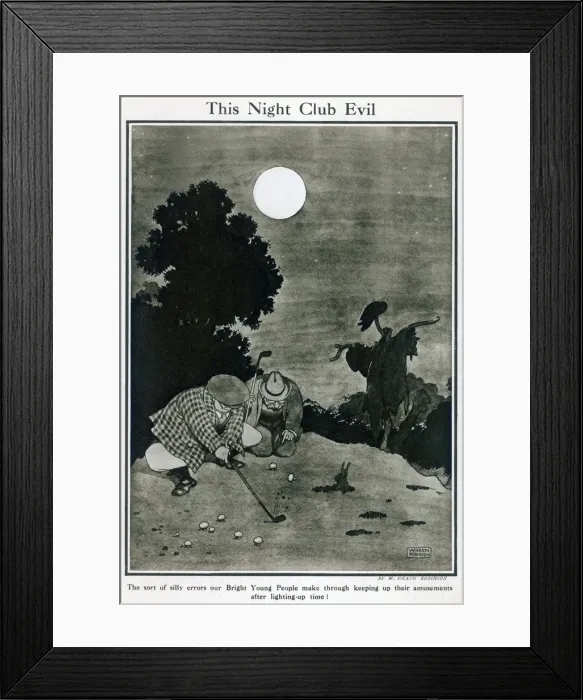 Framed Print : This Night Club Evil by W. Heath Robinson Framed Print : This Night Club Evil by W. Heath Robinson