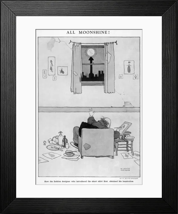 Framed Print : All Moonshine! by W. Heath Robinson Framed Print : All Moonshine! by W. Heath Robinson
