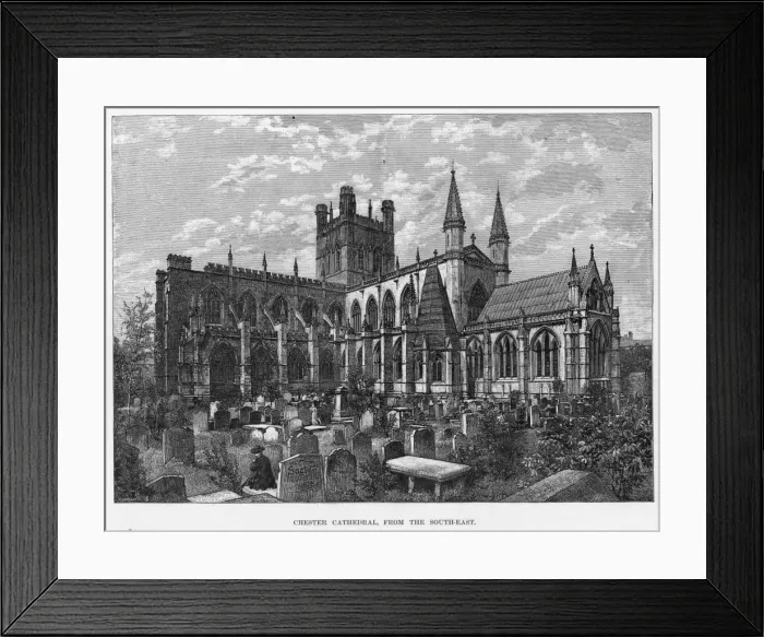 Framed Print : CHESTER. Chester Cathedral, Cheshire Framed Print : CHESTER. Chester Cathedral, Cheshire