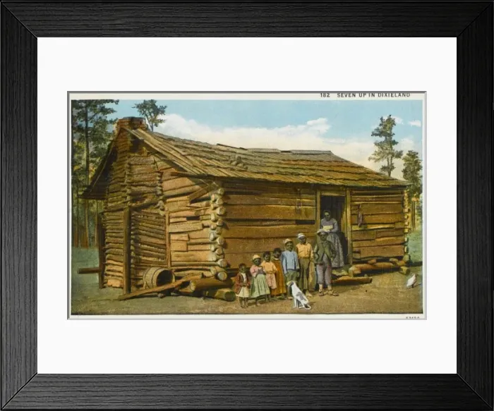 Framed Print : South Carolina - Large family and their shack Framed Print : South Carolina - Large family and their shack