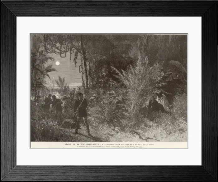 Framed Print : A play at the Theatre de la Porte-Saint-Martin, Paris