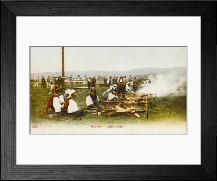 Framed Print : Bosnia & Herzegovina - Barbequing Lamb Framed Print : Bosnia & Herzegovina - Barbequing Lamb