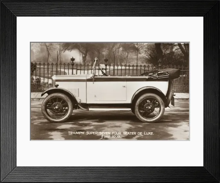 Framed Print : Triumph Super Seven Four Seater De Luxe