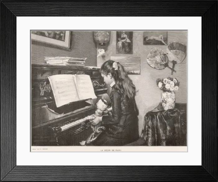 Framed Print : A piano lesson Framed Print : A piano lesson