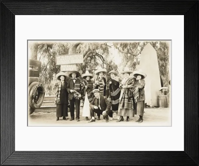 Framed Print : Border Marker between Mexico and USA Framed Print : Border Marker between Mexico and USA