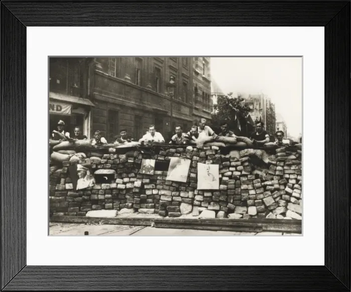 Framed Print : Barricade - Rue Saint Jacques Framed Print : Barricade - Rue Saint Jacques