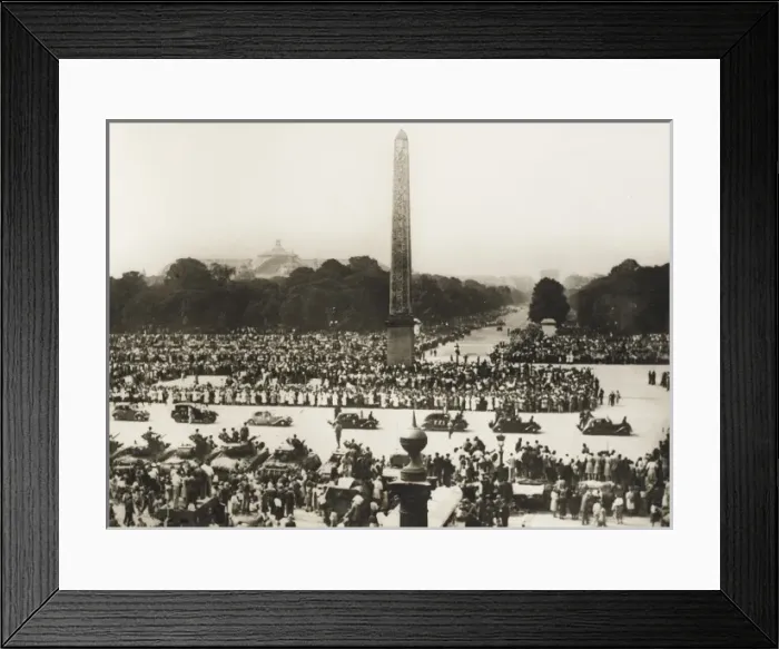 Framed Print : The F. F. I. parading Place de la Concorde Framed Print : The F. F. I. parading Place de la Concorde