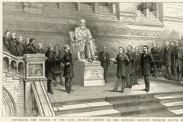 Charles Darwin statue unveiled, 1885