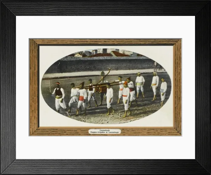 Framed Print : Constantinople - Team of firemen Framed Print : Constantinople - Team of firemen