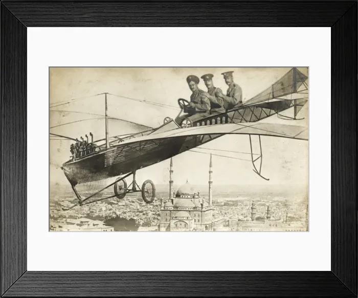 Framed Print : Fantasy card - flying over Constantinople Framed Print : Fantasy card - flying over Constantinople