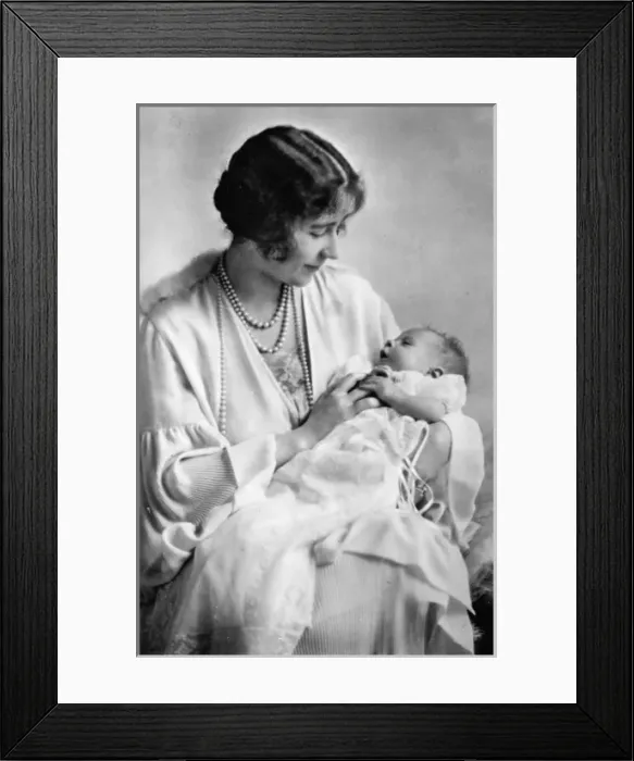 Framed Print : The Duchess of York holding Princess Elizabeth of York Framed Print : The Duchess of York holding Princess Elizabeth of York