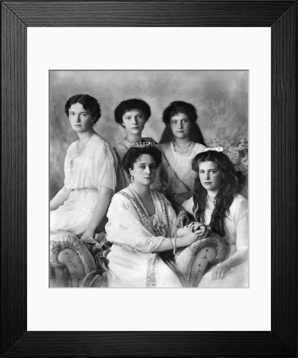 Framed Print : The Empress of Russia with her daughters