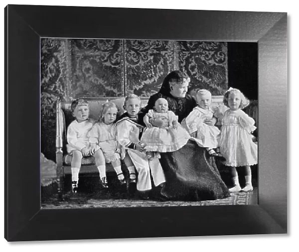 The Duchess of Albany with her grandchildren