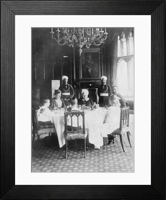 Framed Print : Queen Victoria photographed with the Battenbergs at Windsor Framed Print : Queen Victoria photographed with the Battenbergs at Windsor