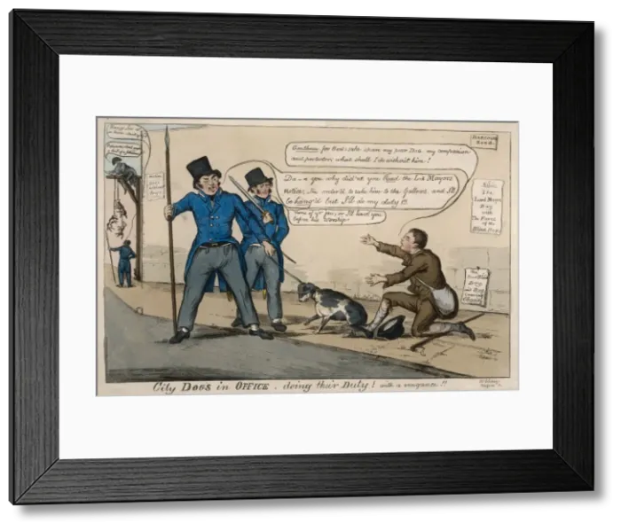 Framed Print : Arresting a Dog Framed Print : Arresting a Dog