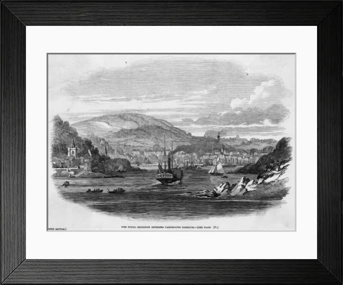 Framed Print : DARTMOUTH. Victoria and Albert pay a visit to Dartmouth, Devon Framed Print : DARTMOUTH. Victoria and Albert pay a visit to Dartmouth, Devon