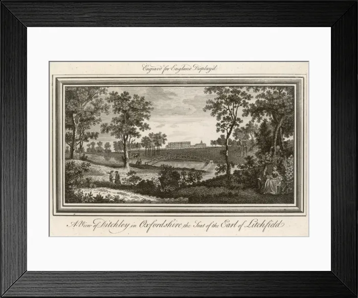 Framed Print : DITCHLEY. Ditchley, Oxfordshire, the seat of the earl of Litchfield Framed Print : DITCHLEY. Ditchley, Oxfordshire, the seat of the earl of Litchfield