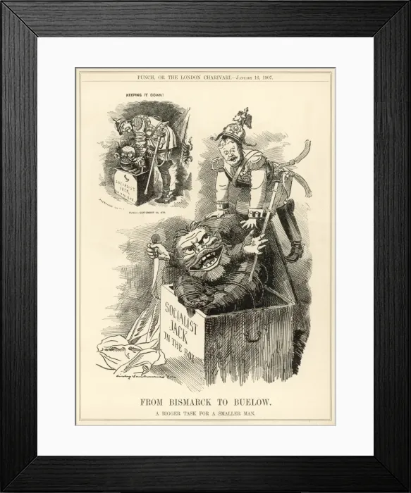 Framed Print : From Bismarck to Buelow. A bigger task for a smaller man Framed Print : From Bismarck to Buelow. A bigger task for a smaller man