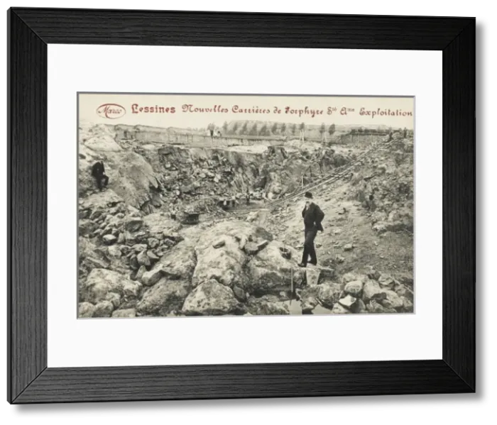 Framed Print : Porphyry Mine in Lessines, Belgium Framed Print : Porphyry Mine in Lessines, Belgium