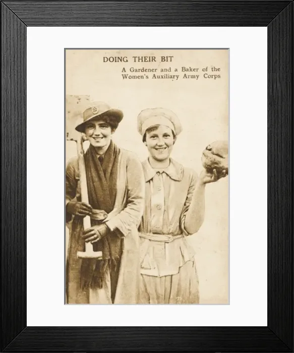 Framed Print : Gardener and Baker of the Womens Auxilary Army Corp Framed Print : Gardener and Baker of the Womens Auxilary Army Corp