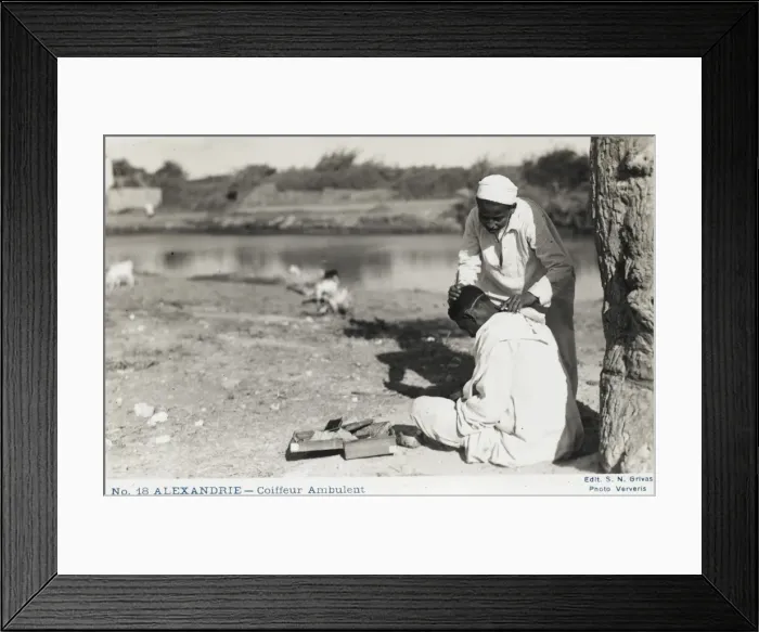 Framed Print : Travelling Barber - Egypt Framed Print : Travelling Barber - Egypt