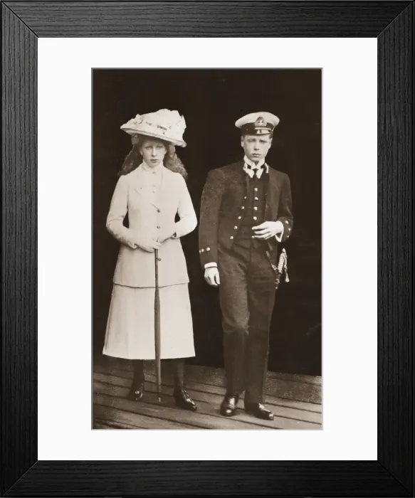Framed Print : Edward, Prince of Wales & Princess Mary Framed Print : Edward, Prince of Wales & Princess Mary