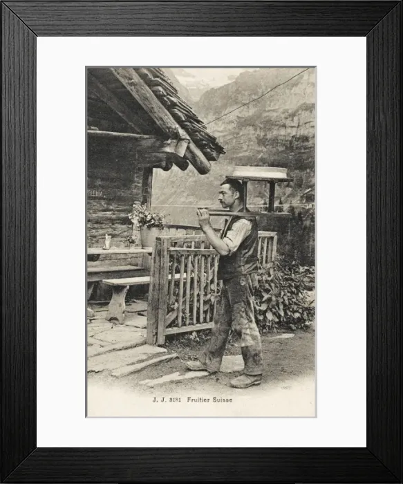 Framed Print : Swiss Pudding Merchant (Fruitier) Framed Print : Swiss Pudding Merchant (Fruitier)