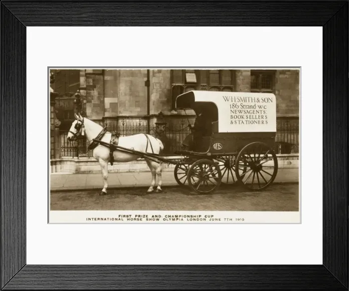 Framed Print : Horse-drawn van of W H Smith & Son Framed Print : Horse-drawn van of W H Smith & Son