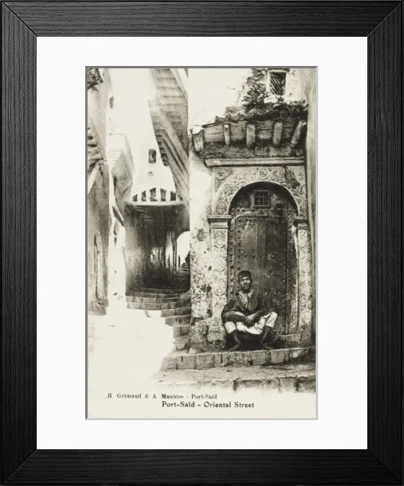 Framed Print : Street Scene in Port Said, Egypt