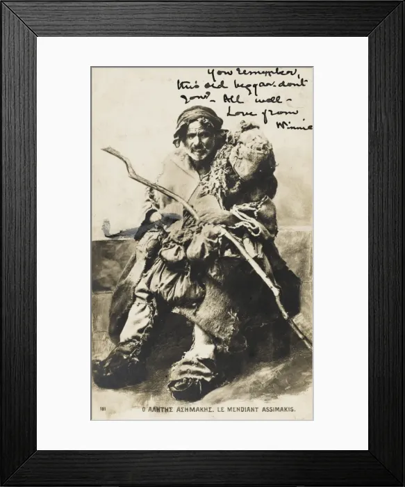 Framed Print : Greek beggar Assimakis Framed Print : Greek beggar Assimakis