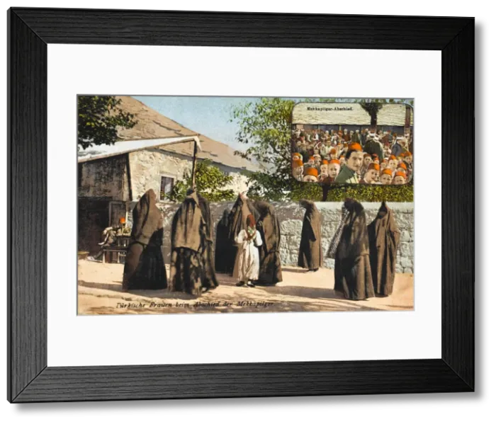 Framed Print : Women departing on Pilgrimage Framed Print : Women departing on Pilgrimage