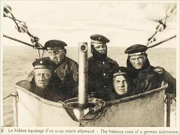 The crew of a German submarine - First World War